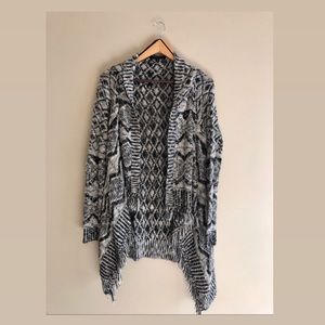 Aztec and Fringe Cardigan